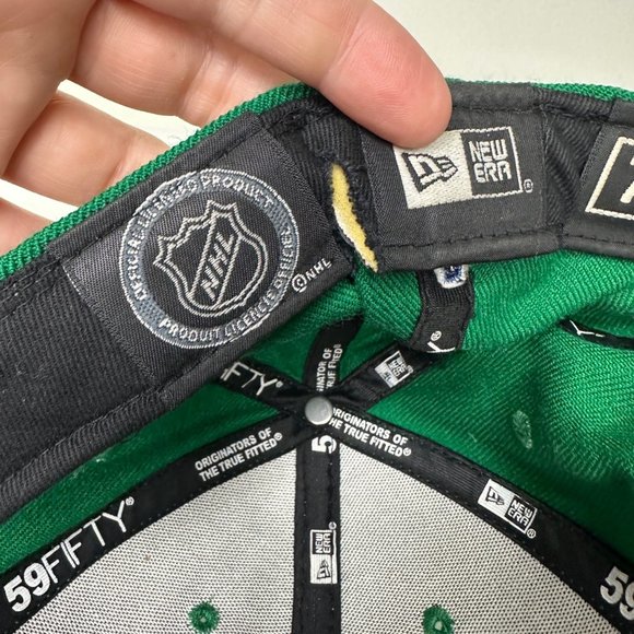 New Era Vancouver Canucks NHL Hockey Green Hat Fitted 7 1/4 Embroidered Logo - Picture 7 of 10